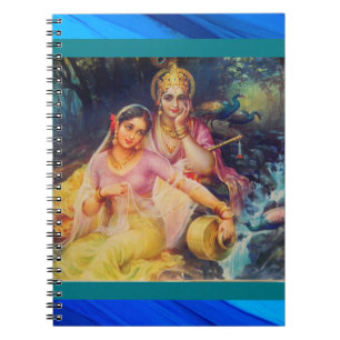 Radha und Krishna Notizbuch Notizblock