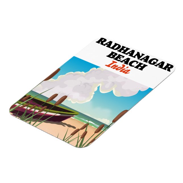 Radhanagar Beach India Reiseplakat Magnet (Linke Seite)