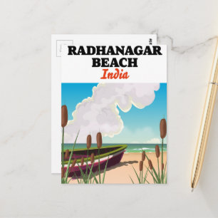 Radhanagar Beach India Reiseplakat Postkarte