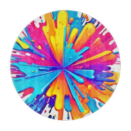 Radial Color Burst Art Schneidebrett