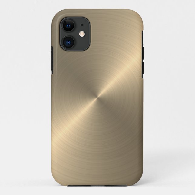 Radial Gold Metallic| Zolltarif Case-Mate iPhone Hülle (Rückseite)