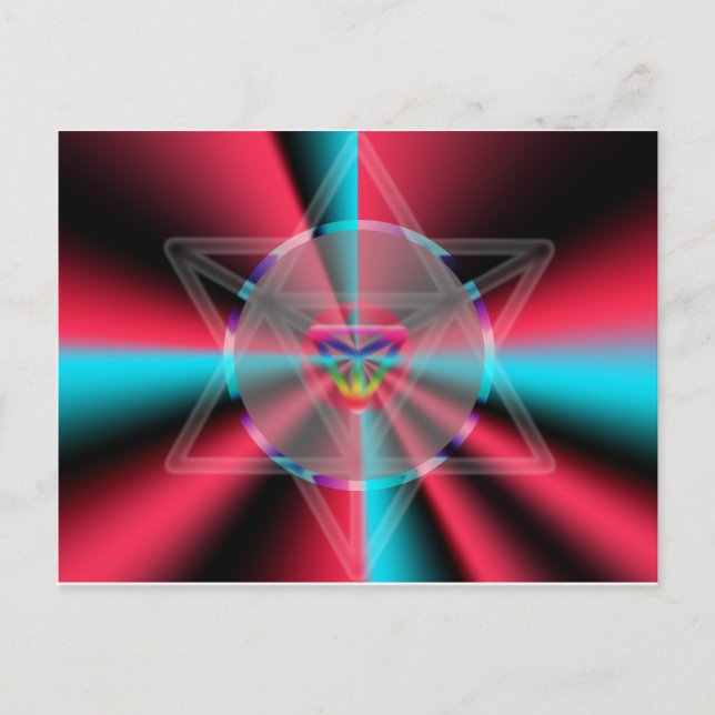 Radial Merkaba Postkarte (Vorderseite)