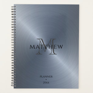 Radial Silver Metallic Mit Monogramm Planer