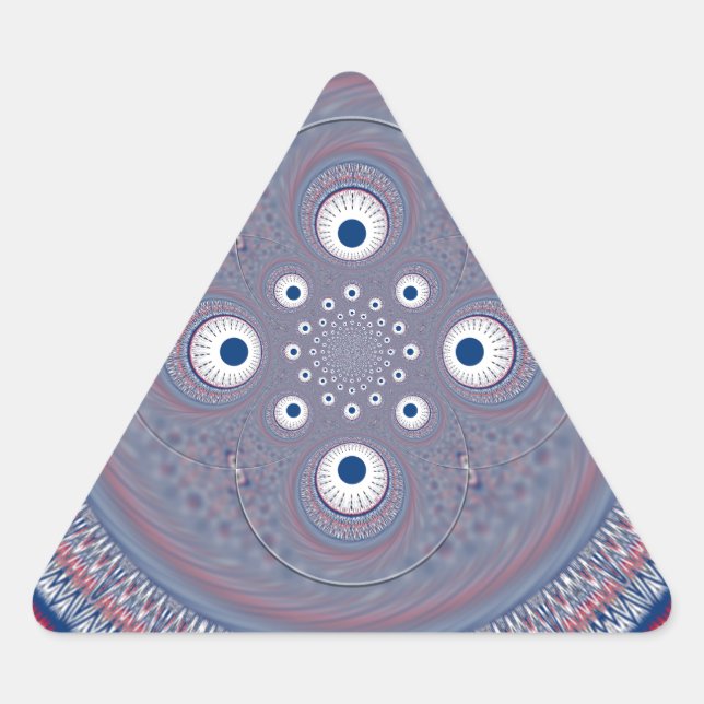 Radialdesign Art Print Dreieckiger Aufkleber (Vorderseite)