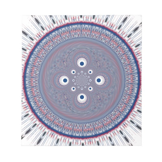 Radialdesign Art Print Notizblock (Vorderseite)