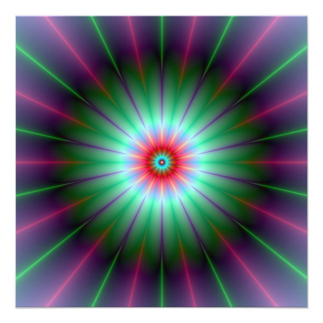 Radiale Blume Fotodruck (Vorne)