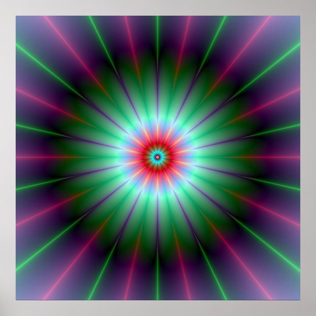 Radiale Blume Poster (Vorne)