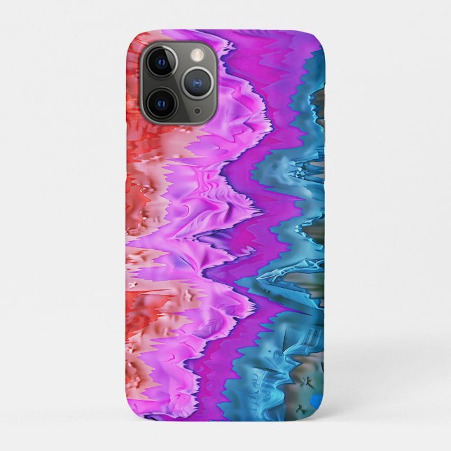 "Radiale Reflektion" Farbenfrohe Abstrakte Kunst Case-Mate iPhone Hülle (Rückseite)