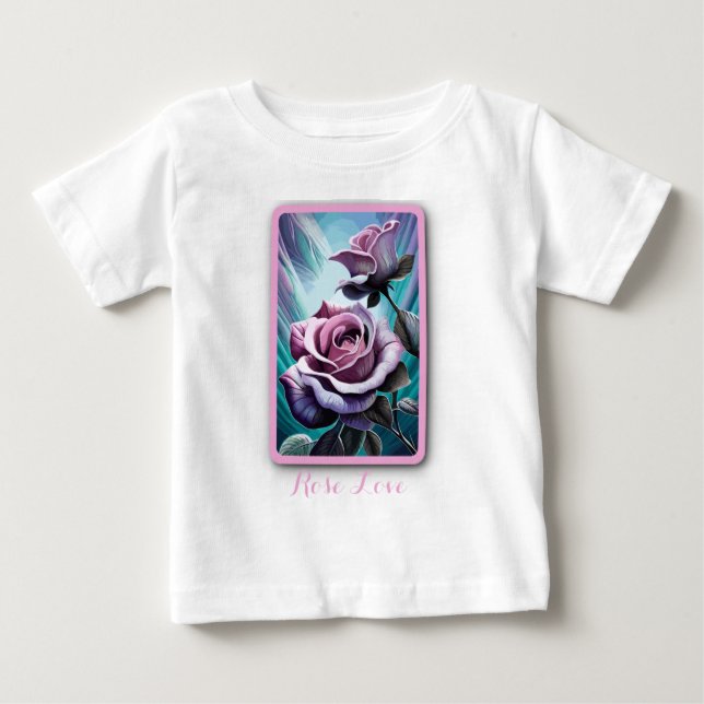 Radiale Rose: Perfekt rosa und Lila Petalen Baby T-shirt (Vorderseite)