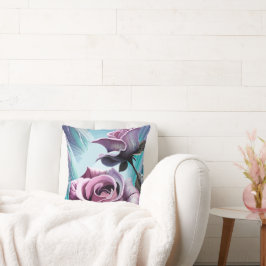 Radiale Rose: Perfekt rosa und Lila Petalen Kissen