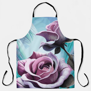 Radiale Rose: Perfekt rosa und Lila Petalen Schürze