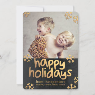 Radiale Schneeflocken Allgemeine Holiday Foto Card Feiertagskarte