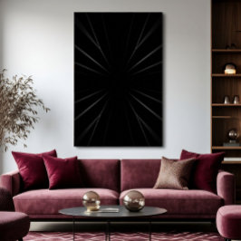 Radiales dunkles Abstrakt Poster