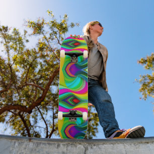 Radiales, helles Poppen-Design Skateboard