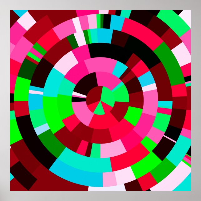 Radialfliesen Poster (Vorne)