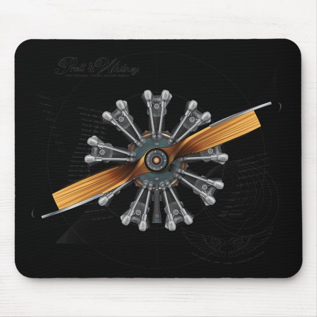 RadialMotor-Technik-Version Mousepad (Vorne)