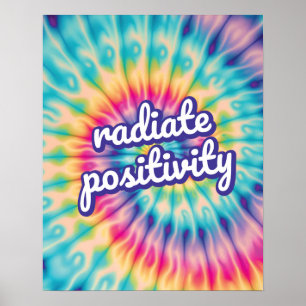 Radialpositionierung Groovy Krawatte-Dye Inspirati Poster
