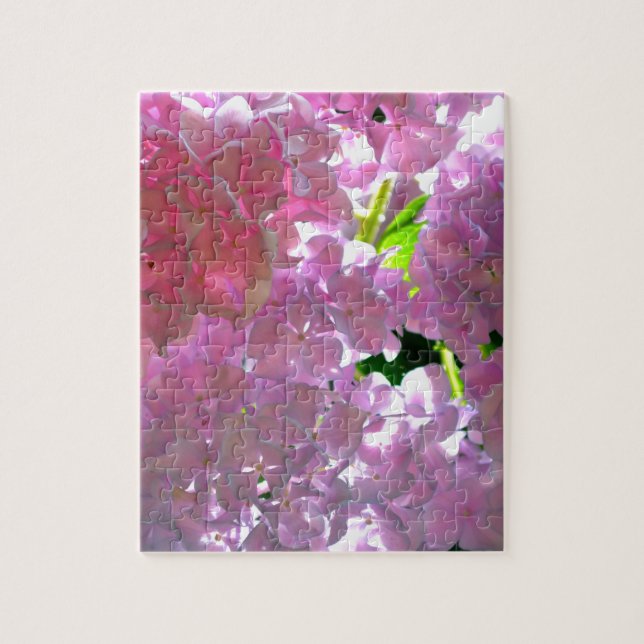 Radialrosa Hydrangeas, rosa Blume, rosa Blume Puzzle (Vertikal)