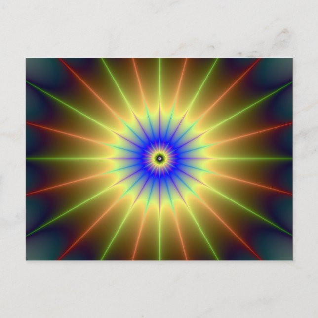 Radialsternkarte Postkarte (Vorderseite)