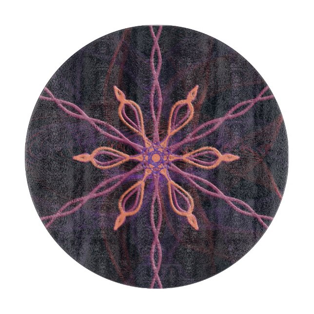 Radialsymmetrie-Blumendesign Schneidebrett (Vorderseite)