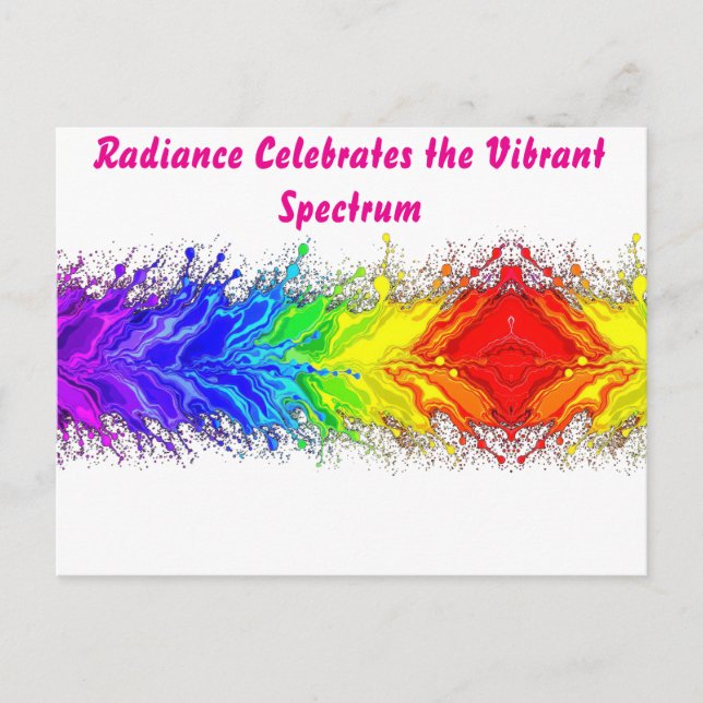 „Radiance“ – Ein abstraktes Pride-Muster  Postkarte (Vorderseite)