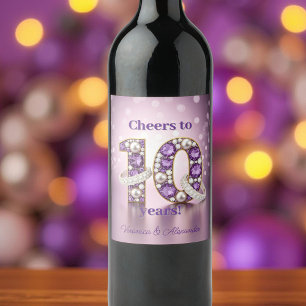 Radiant 10-jähriges Edelstein- & Diamantrennen Weinetikett