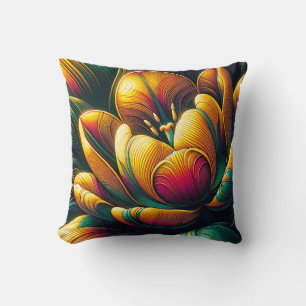 Radiant Abstrakt Tulip Bloom Kissen
