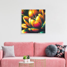 Radiant Abstrakt Tulip Bloom Leinwanddruck