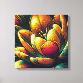 Radiant Abstrakt Tulip Bloom Leinwanddruck