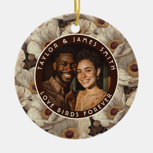 Radiant Anemones Accent Spring Wedding Keramik Ornament (Vorne)