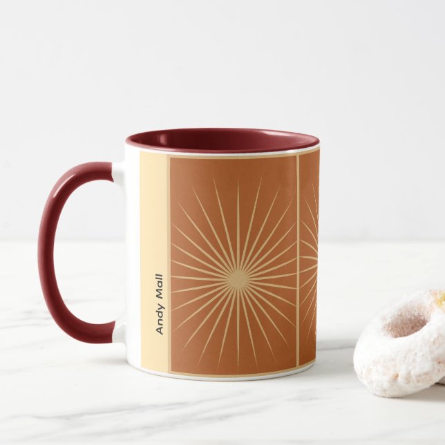 Radiant Aura Burst Mug – Customizable Gift Tasse (Mit Donut)