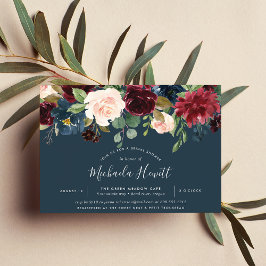 Radiant Bloom | Aquarellfarbenes Brautparty Einladung