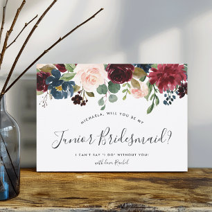 Radiant Bloom Be my Junior Bridesmaid Card Einladung
