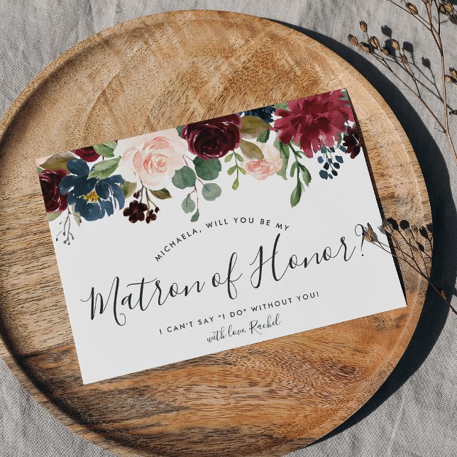 Radiant Bloom Be My Matron of Honor Card Einladung (Von Creator hochgeladen)