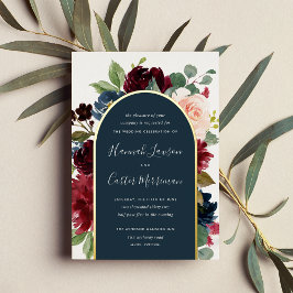 Radiant Bloom Floral Arch Wedding Folieneinladung