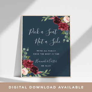 Radiant Bloom Hochzeitfeier Poster