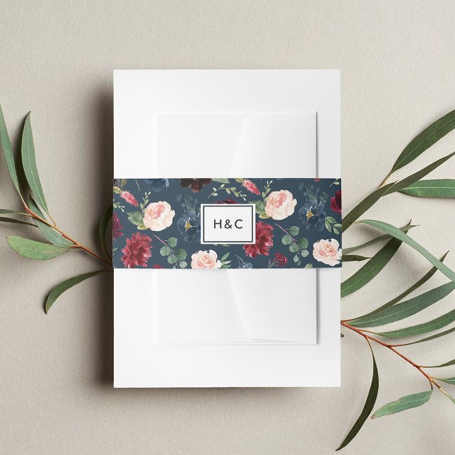 Radiant Bloom Monogram Einladungsbanderole (Von Creator hochgeladen)