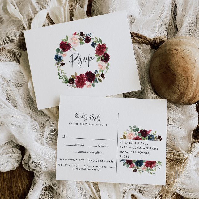 Radiant Bloom UAWG Postcard mit Speisekarte Einladungspostkarte (Von Creator hochgeladen)