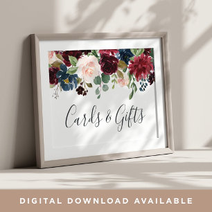 Radiant Bloom Wedding Cards & Gifts Zeichen Poster