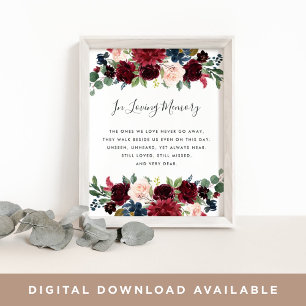 Radiant Bloom Wedding Memorial Poster
