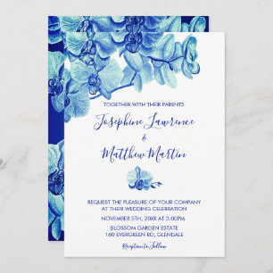 Radiant Blue Orchids Hochzeitseinladung Einladung