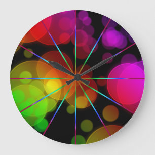 Radiant Bokehe, runde (große) Wandsperre Große Wanduhr