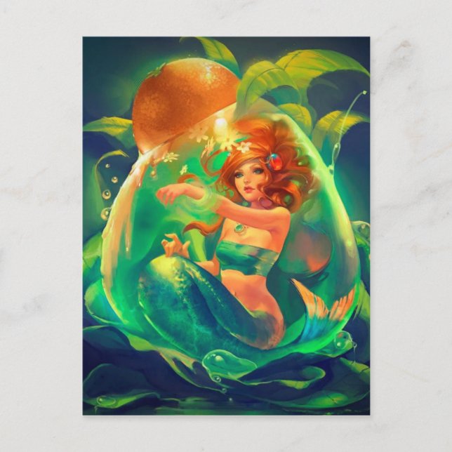 RADIANT BUBBLE MERMAID POSTKARTE (Vorderseite)