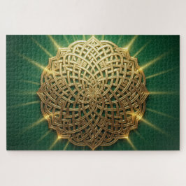 Radiant Celtic Knot Mandala Jigsaw Puzzle