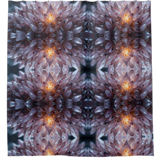 Radiant Crystal Heart Duschvorhang (Vorderseite)