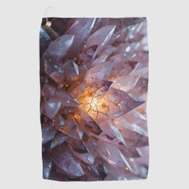 Radiant Crystal Heart Golfhandtuch