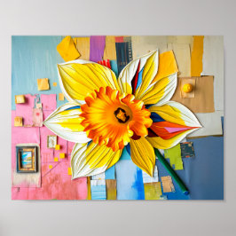Radiant Daffodin im modernen Abstrakten Stil Poster