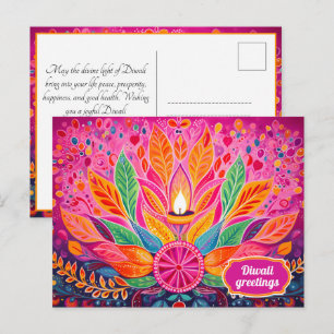 Radiant Diwali Delight Postkarte