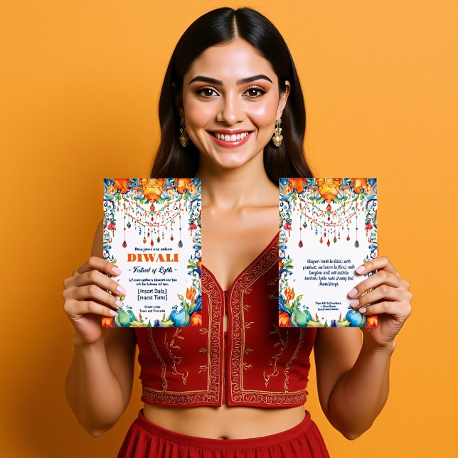 Radiant Diwali Sessings Einladung (Radiant Diwali Blessings Invitation)