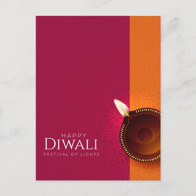 Radiant Diwali wünschi Feiertagspostkarte (Vorderseite)